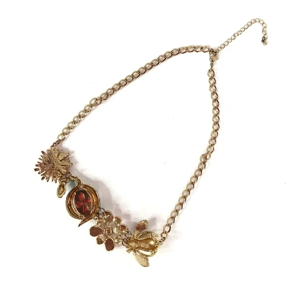 Costume Jewelry Necklace with Bee and Snake - Picture 5 of 5